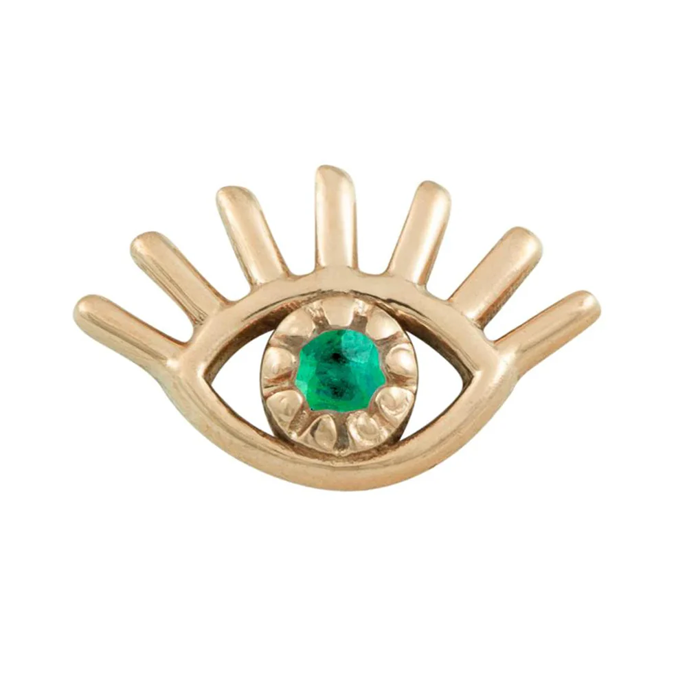 threadless: Evil Eye Pin in Gold with Gemstone - Image 8