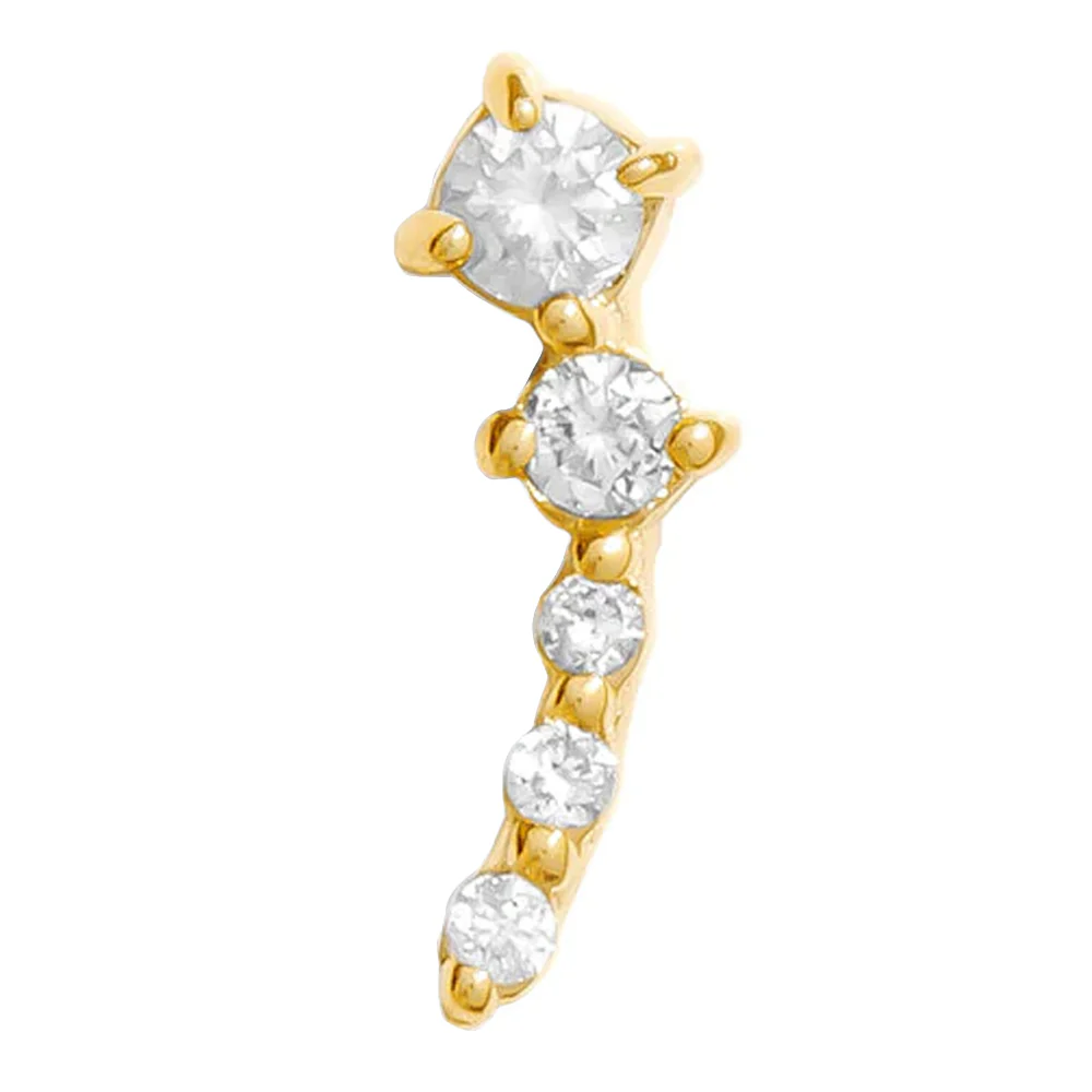 threadless: "Haley" Pin in Gold with Gemstones - Image 3