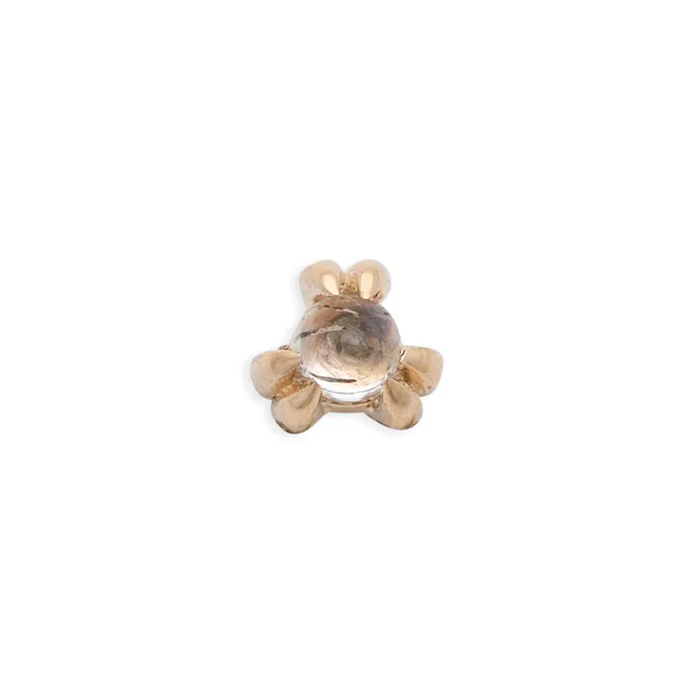 threadless: "Iris" Pin in Gold with Gemstone - Image 3