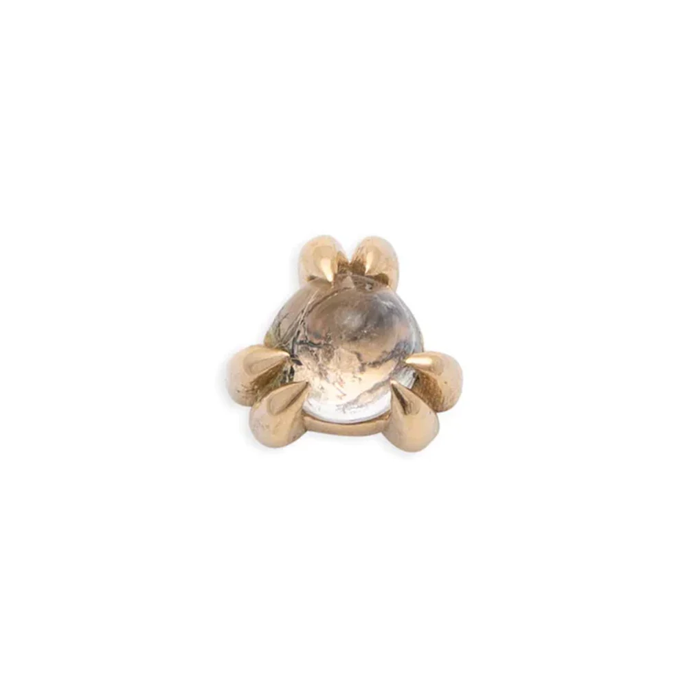 threadless: "Iris" Pin in Gold with Gemstone - Image 4