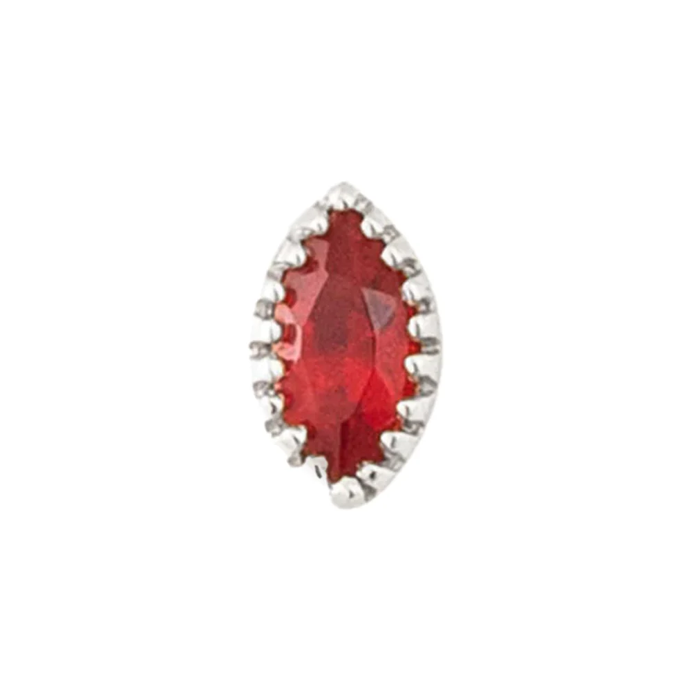 threadless: Marquis Scalloped Pin in Gold with Birthstone Gemstone - Image 12