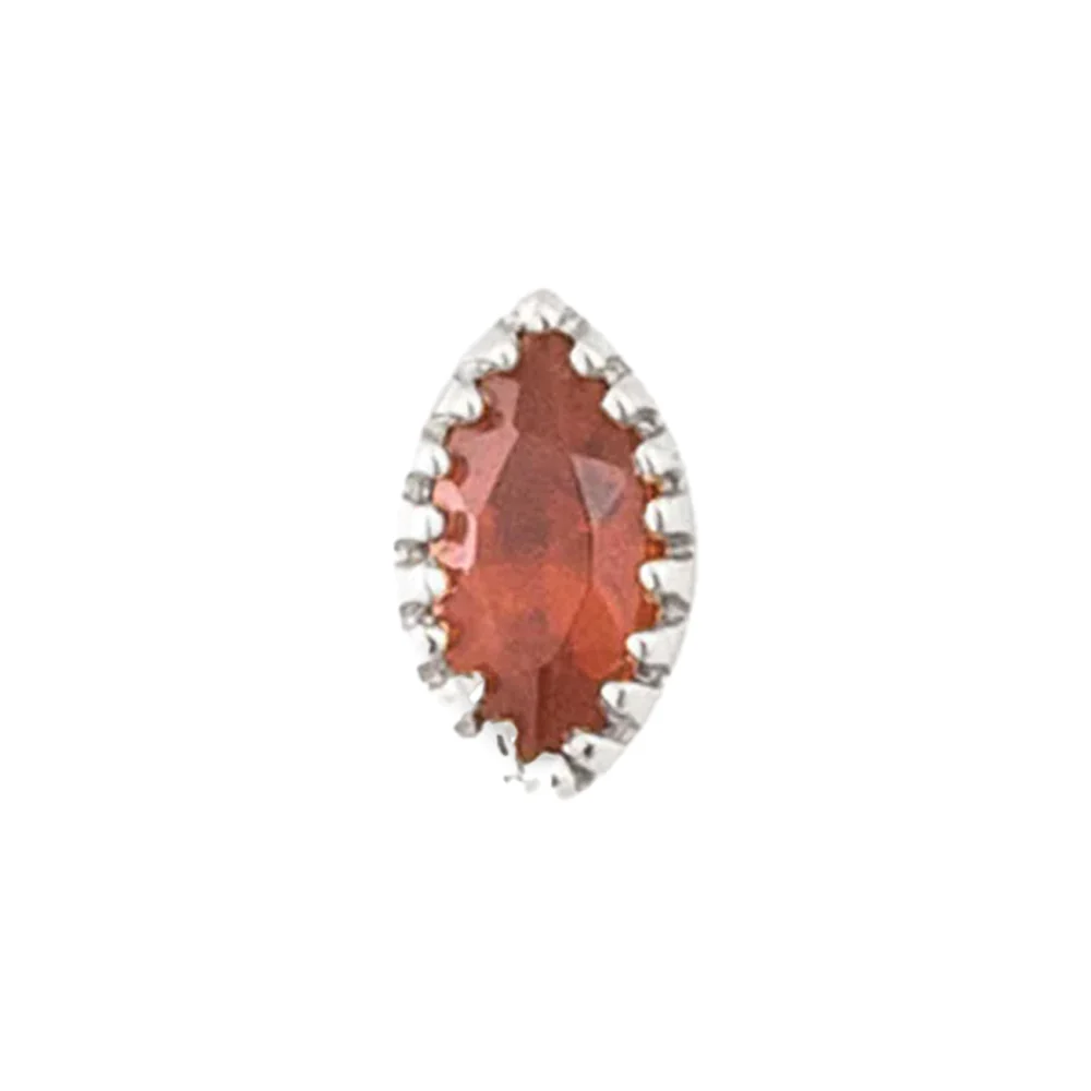 threadless: Marquis Scalloped Pin in Gold with Birthstone Gemstone - Image 7