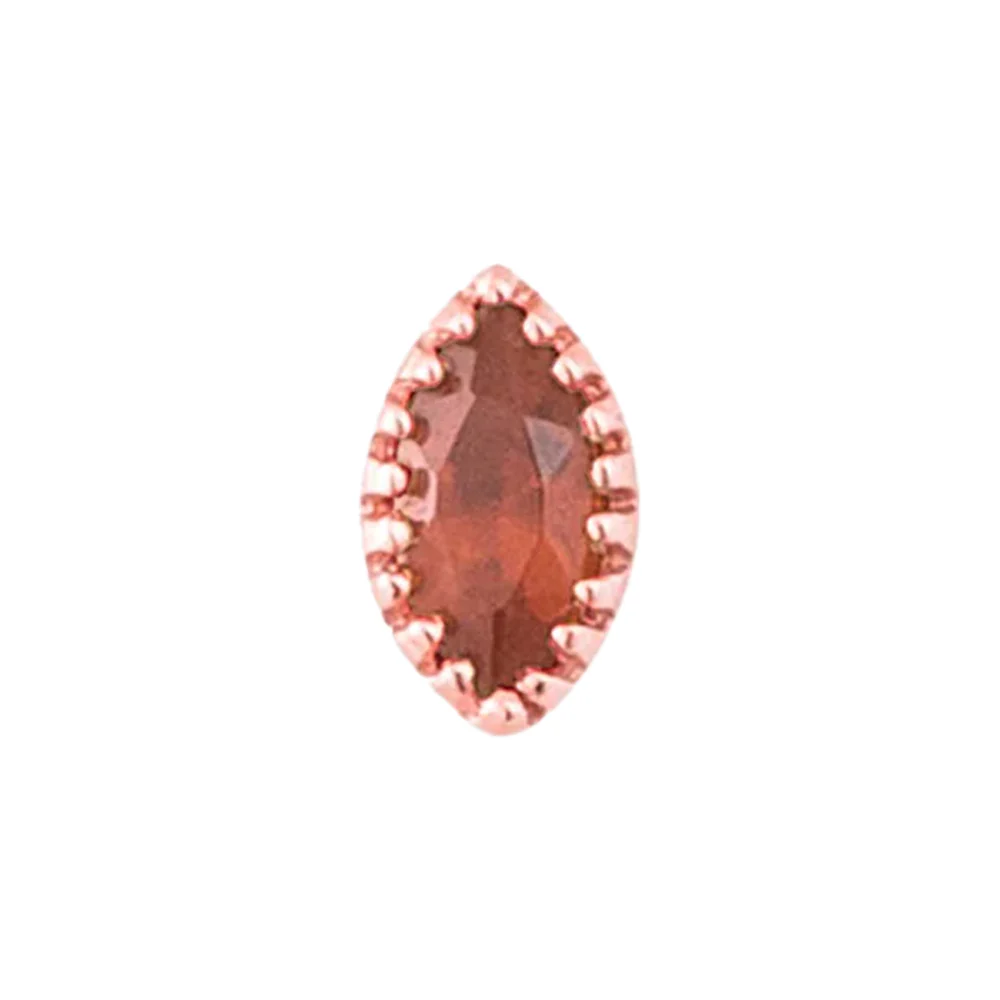 threadless: Marquis Scalloped Pin in Gold with Birthstone Gemstone - Image 8