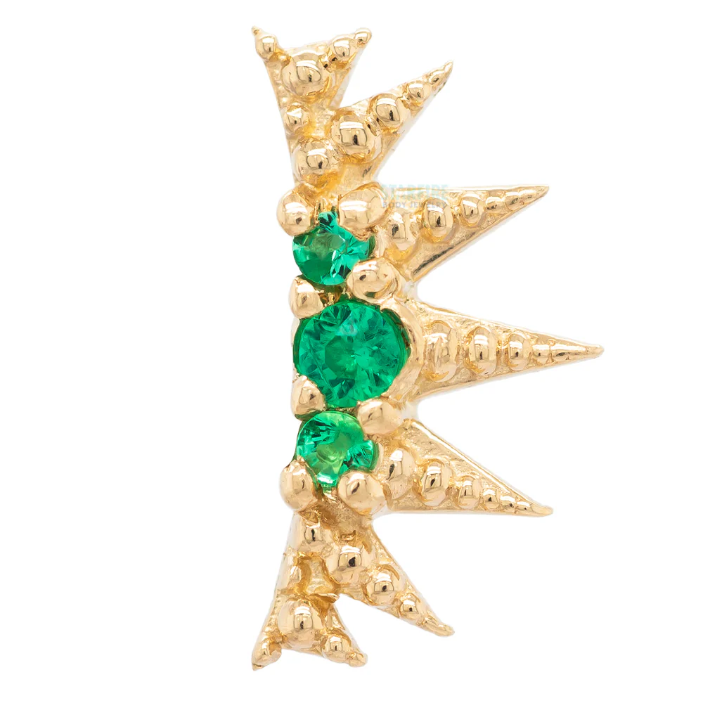 threadless: Medieval Pin in Gold with Gemstones - Image 4