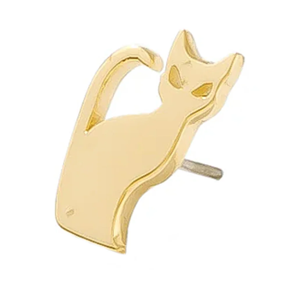 threadless: "Meow" Pin in Gold - Image 2