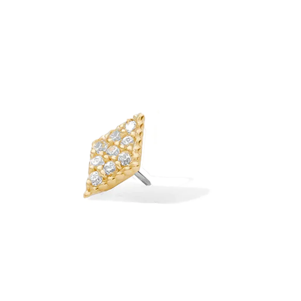 threadless: Mini Fate Pin in Gold with Gemstones - Image 2