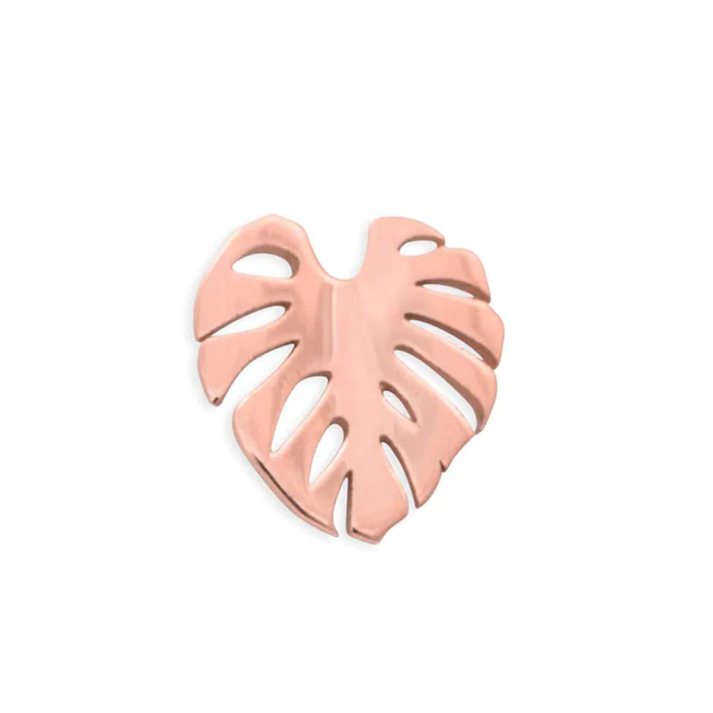 threadless: Monstera Pin in Gold - Image 3