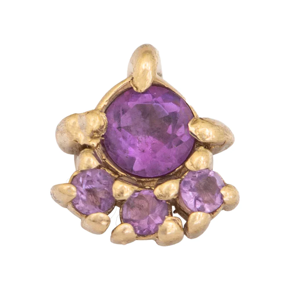 threadless: "Palace" Pin in Gold with Gemstones - Image 16