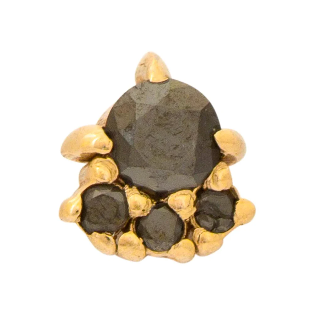 threadless: "Palace" Pin in Gold with Gemstones - Image 4