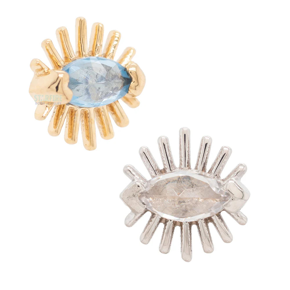 threadless: "Queen" Pin in Gold with Gemstone