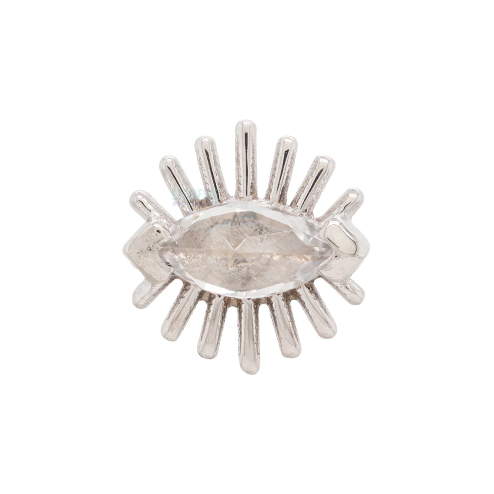 threadless: "Queen" Pin in Gold with Gemstone - Image 4
