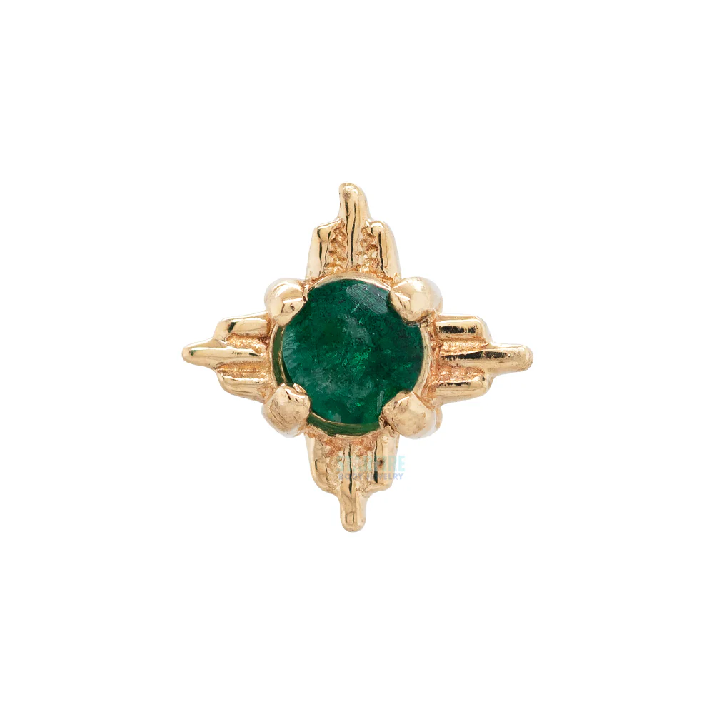 threadless: Radiant Pin in Gold with Gemstone - Image 4