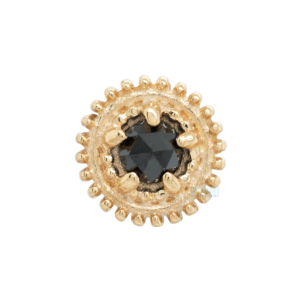 threadless: "Rosebud" Pin in Gold with Gemstone - Image 11