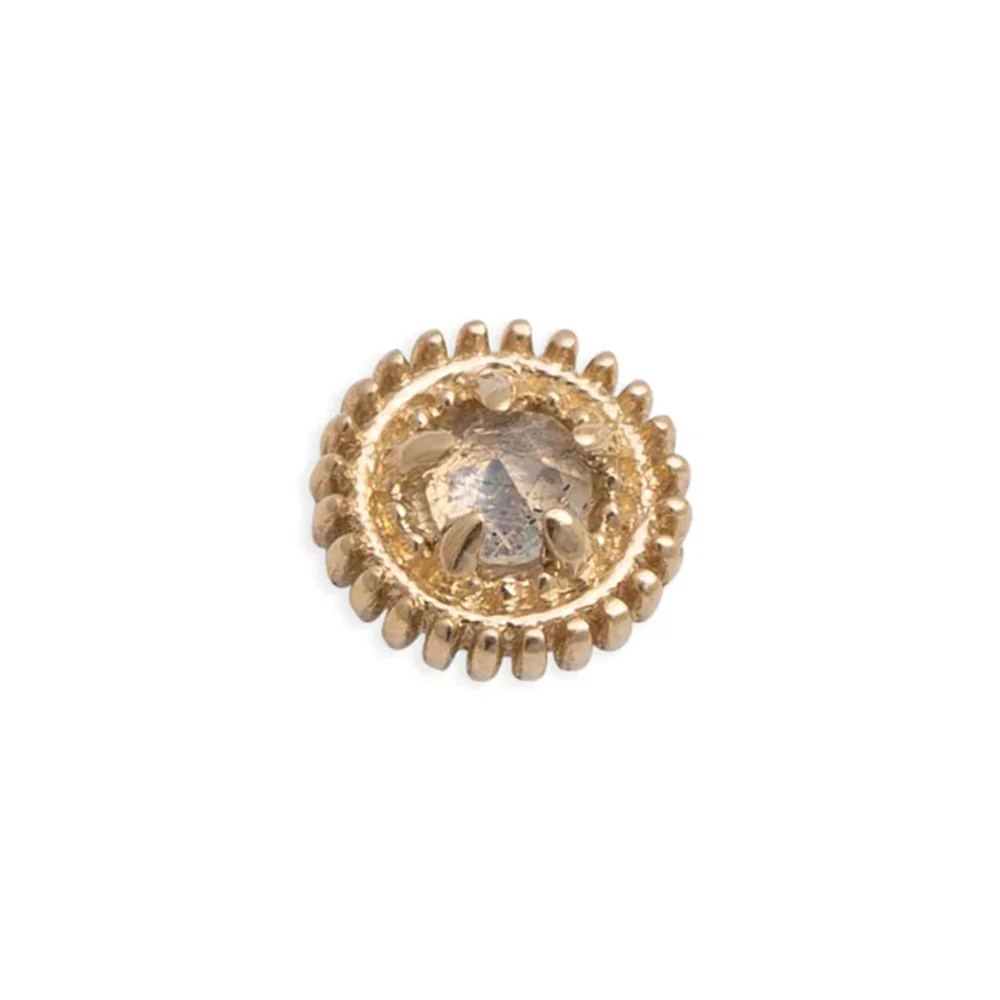 threadless: "Rosebud" Pin in Gold with Gemstone - Image 5
