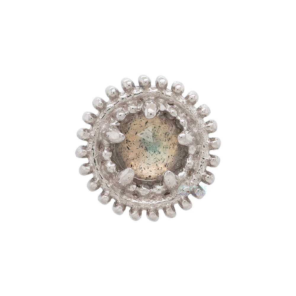 threadless: "Rosebud" Pin in Gold with Gemstone - Image 8