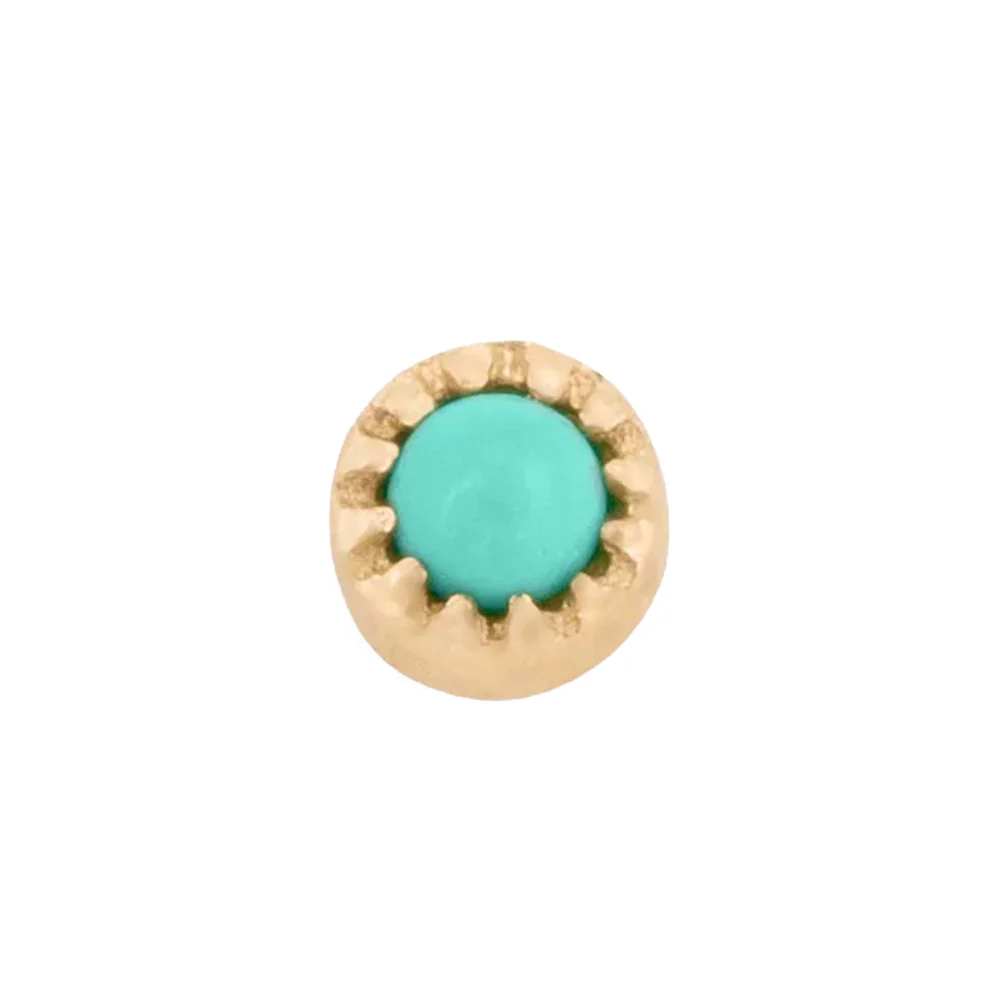 threadless: Scalloped Pin in Gold with Round Gemstone - Image 13