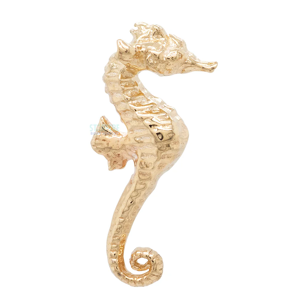 threadless: Seahorse Pin in Gold