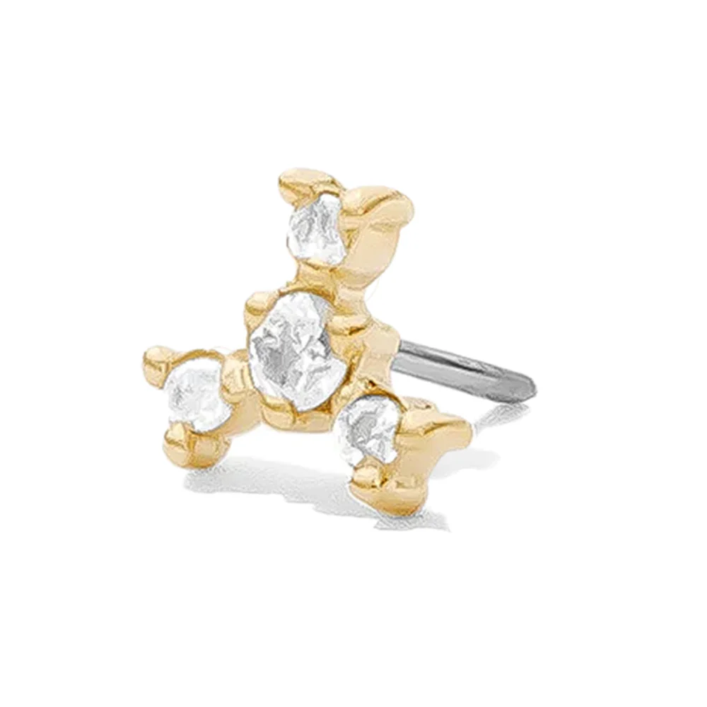 threadless: "Siren" Pin in Gold with Gemstones - Image 2