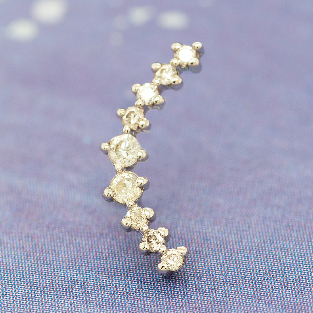 threadless: "Sling" Pin in Gold with Gemstones - Image 2