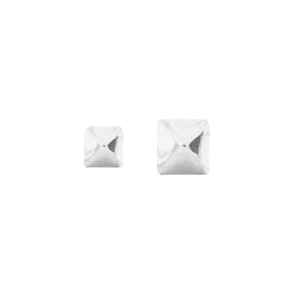 threadless: Square Pyramid Pin in Gold - Image 2
