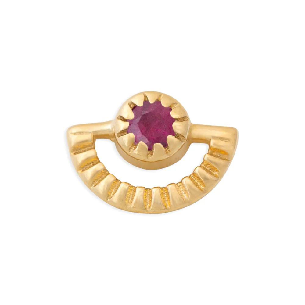 threadless: Sun Rays Pin in Gold with Gemstone - Image 16