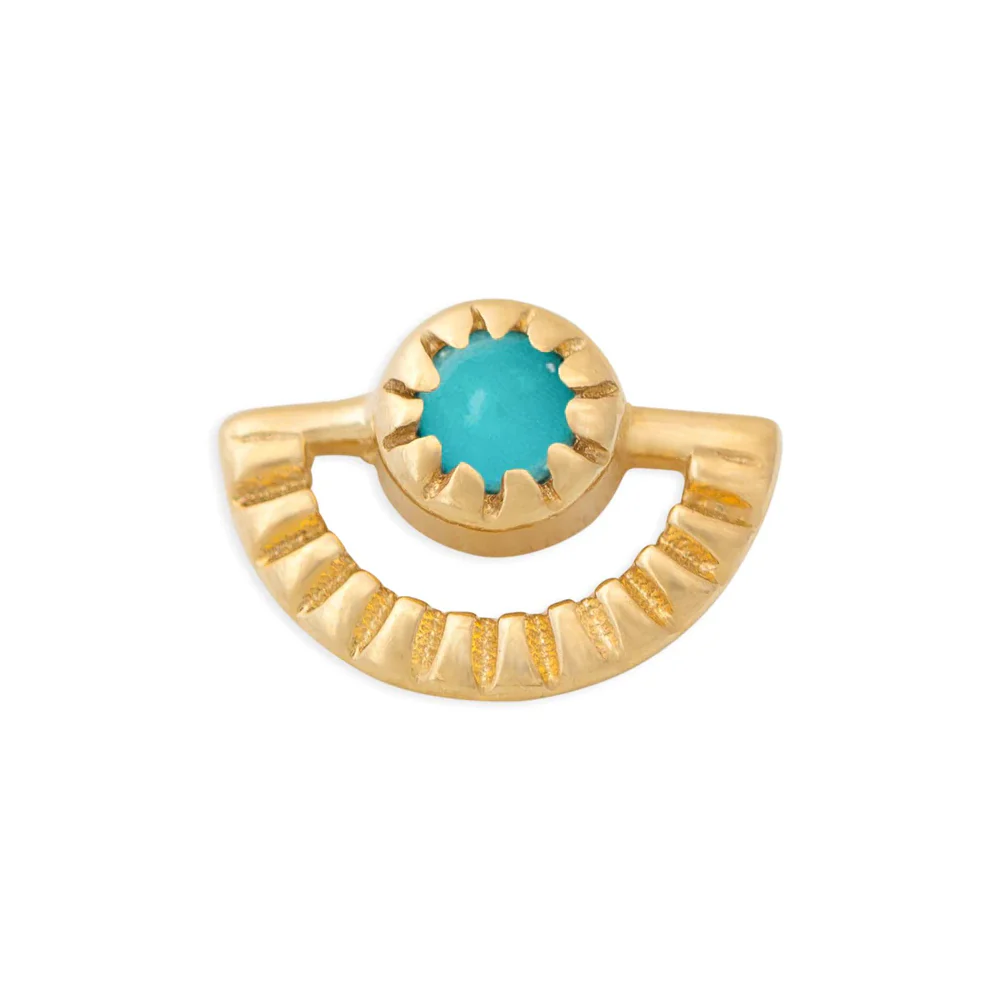 threadless: Sun Rays Pin in Gold with Gemstone - Image 5
