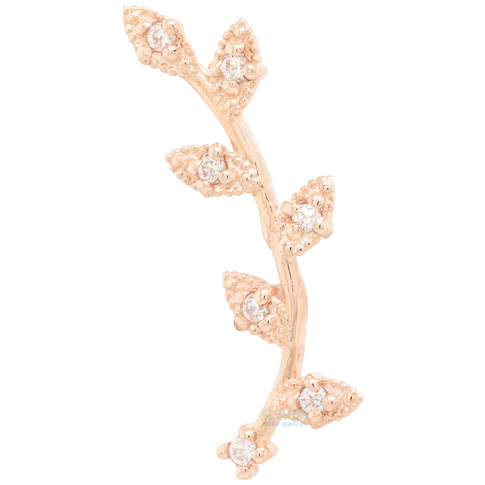 threadless: Wisteria Pin in Gold with Gemstones - Image 2
