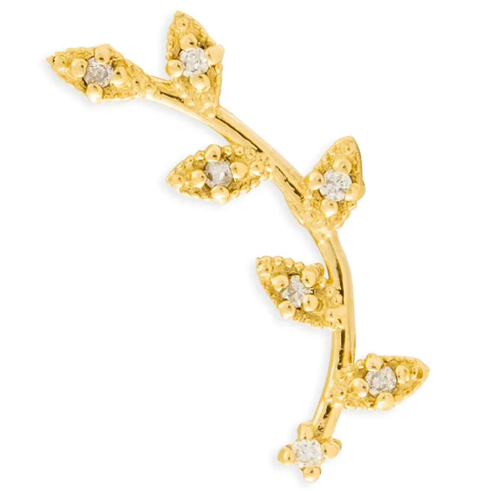 threadless: Wisteria Pin in Gold with Gemstones - Image 3