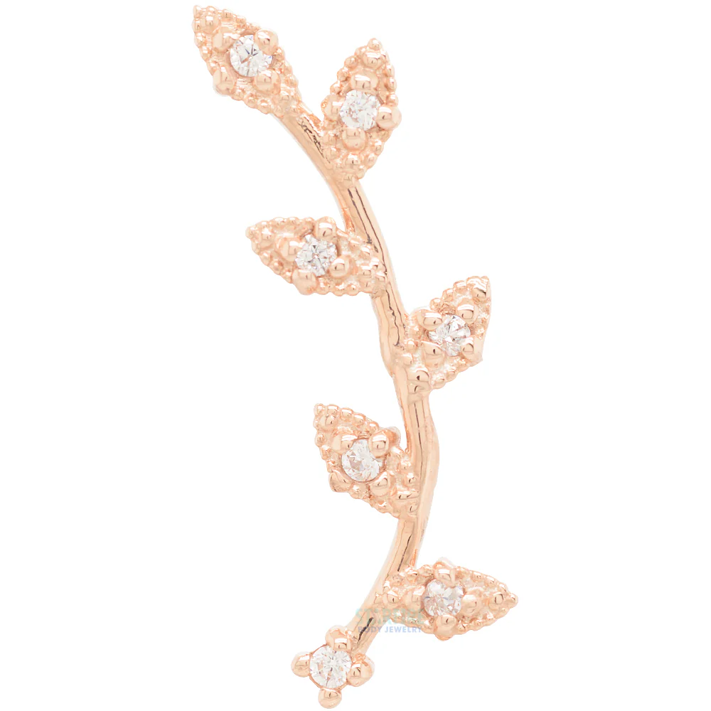threadless: Wisteria Pin in Gold with Gemstones - Image 5