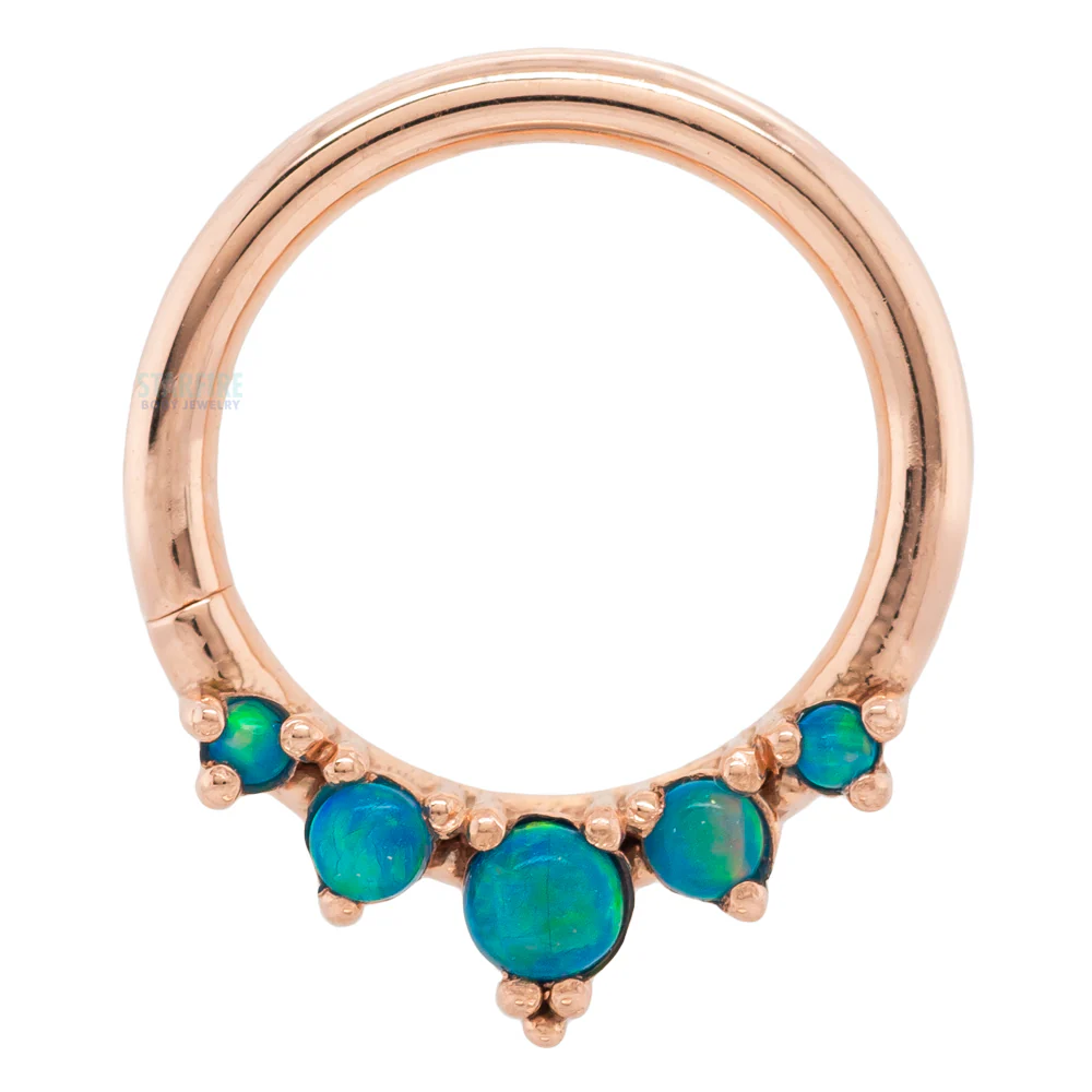 "Throne" Continuous Ring in Gold with Gemstones - Image 12