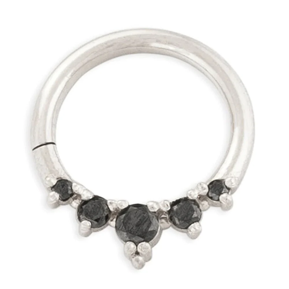 "Throne" Continuous Ring in Gold with Gemstones - Image 5