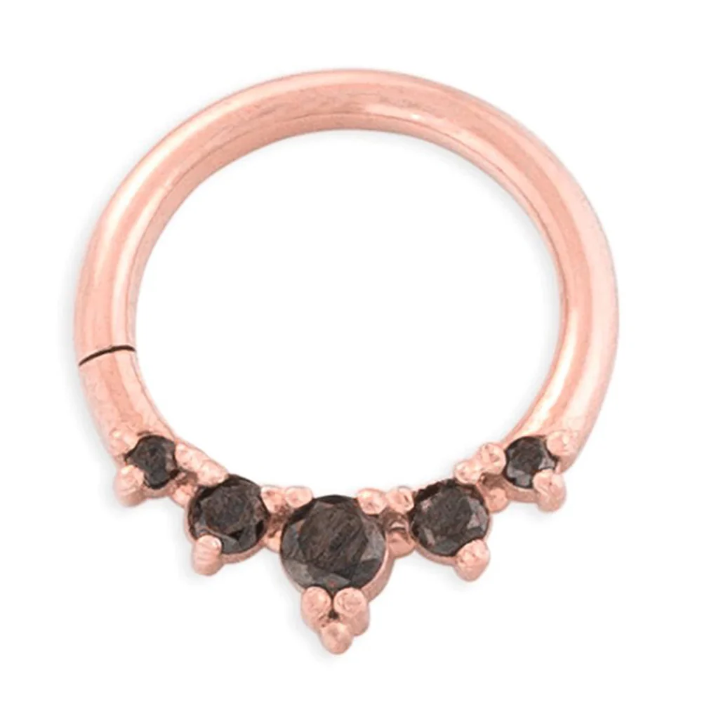 "Throne" Continuous Ring in Gold with Gemstones - Image 6
