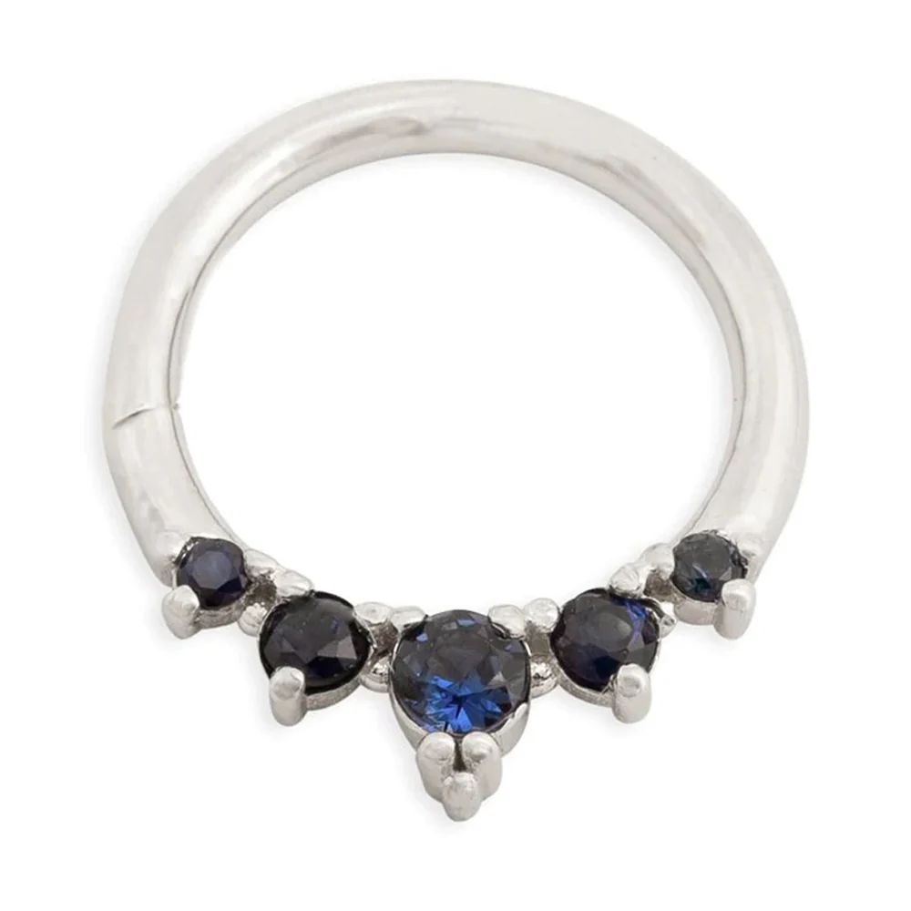 "Throne" Continuous Ring in Gold with Gemstones - Image 7