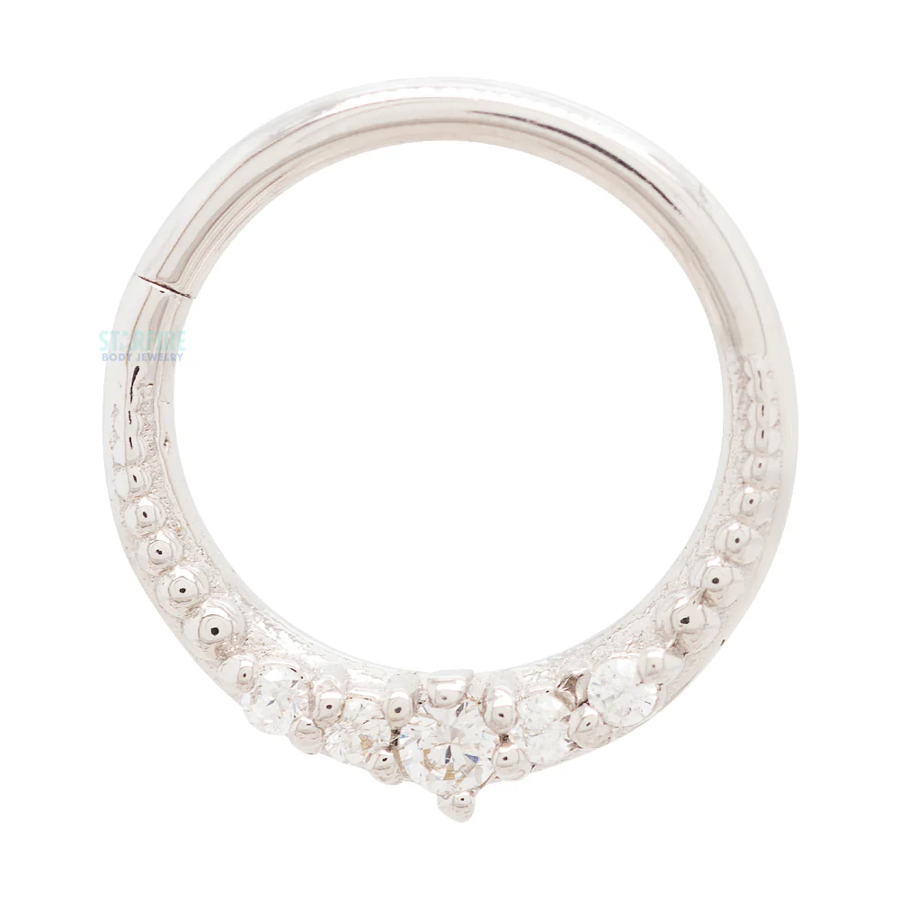 "Venus" Continuous Ring in Gold with Gemstones - Image 3