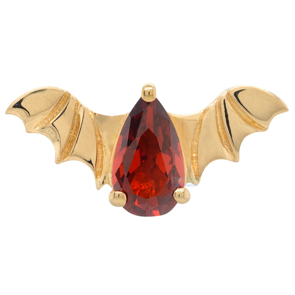 threadless: Bat End in Gold with CZ - Image 10
