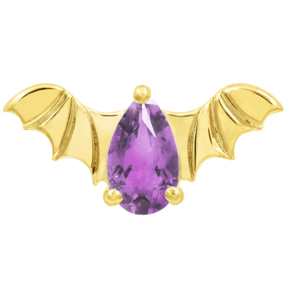 threadless: Bat End in Gold with CZ - Image 16
