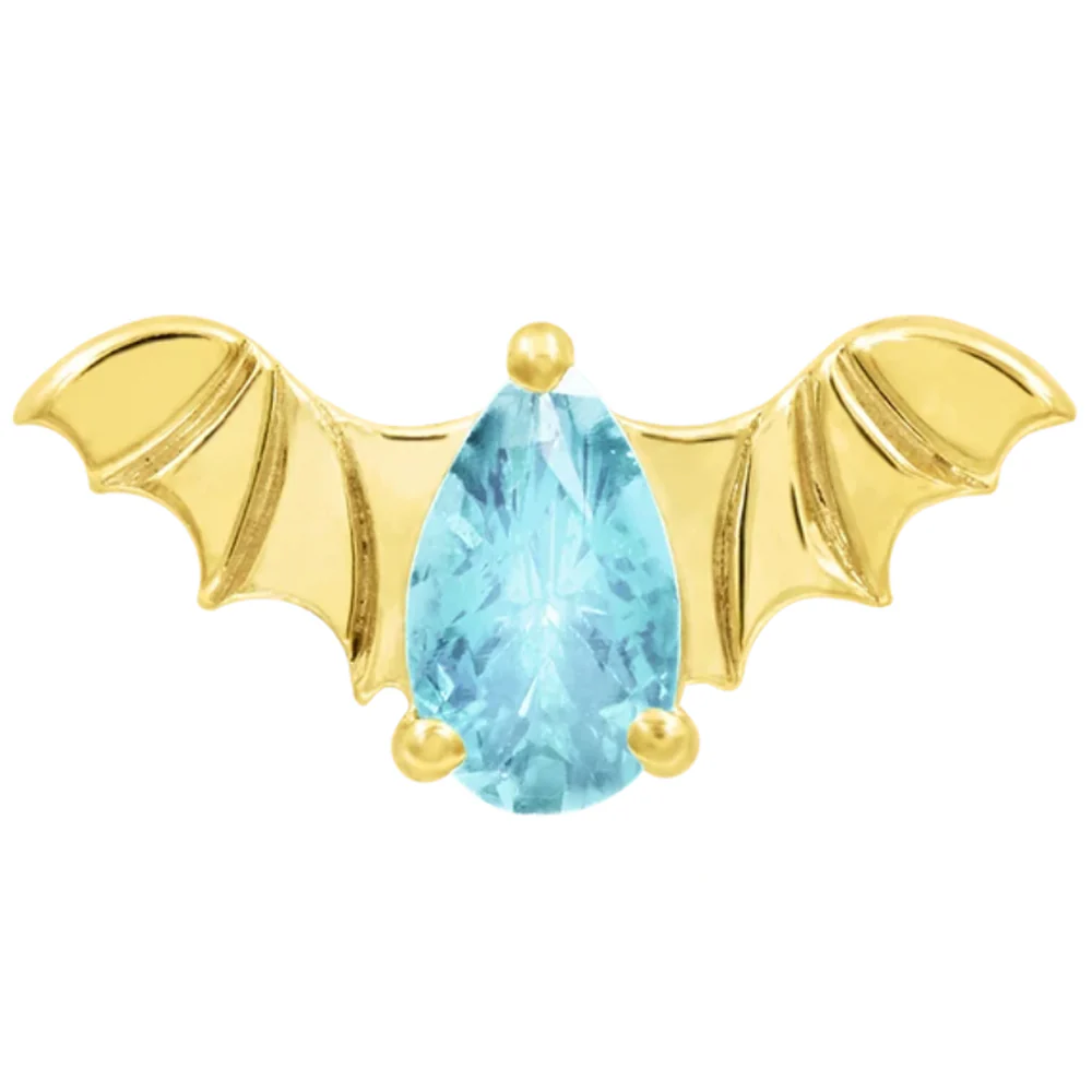 threadless: Bat End in Gold with CZ - Image 19