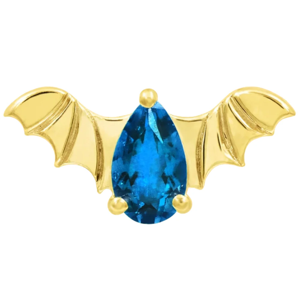 threadless: Bat End in Gold with CZ - Image 25