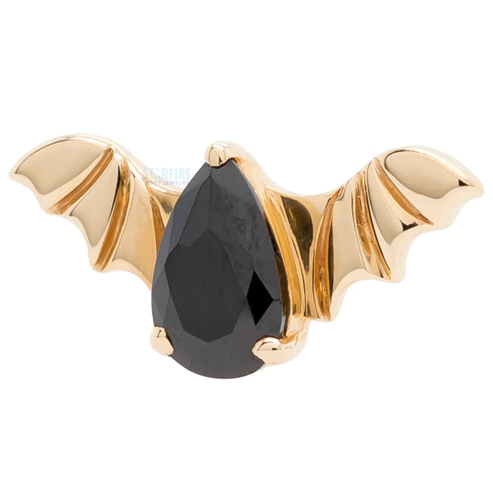 threadless: Bat End in Gold with CZ - Image 3