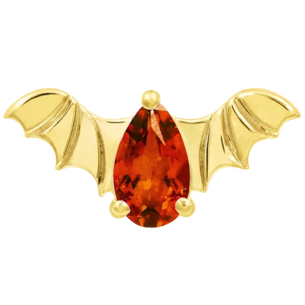 threadless: Bat End in Gold with CZ - Image 4