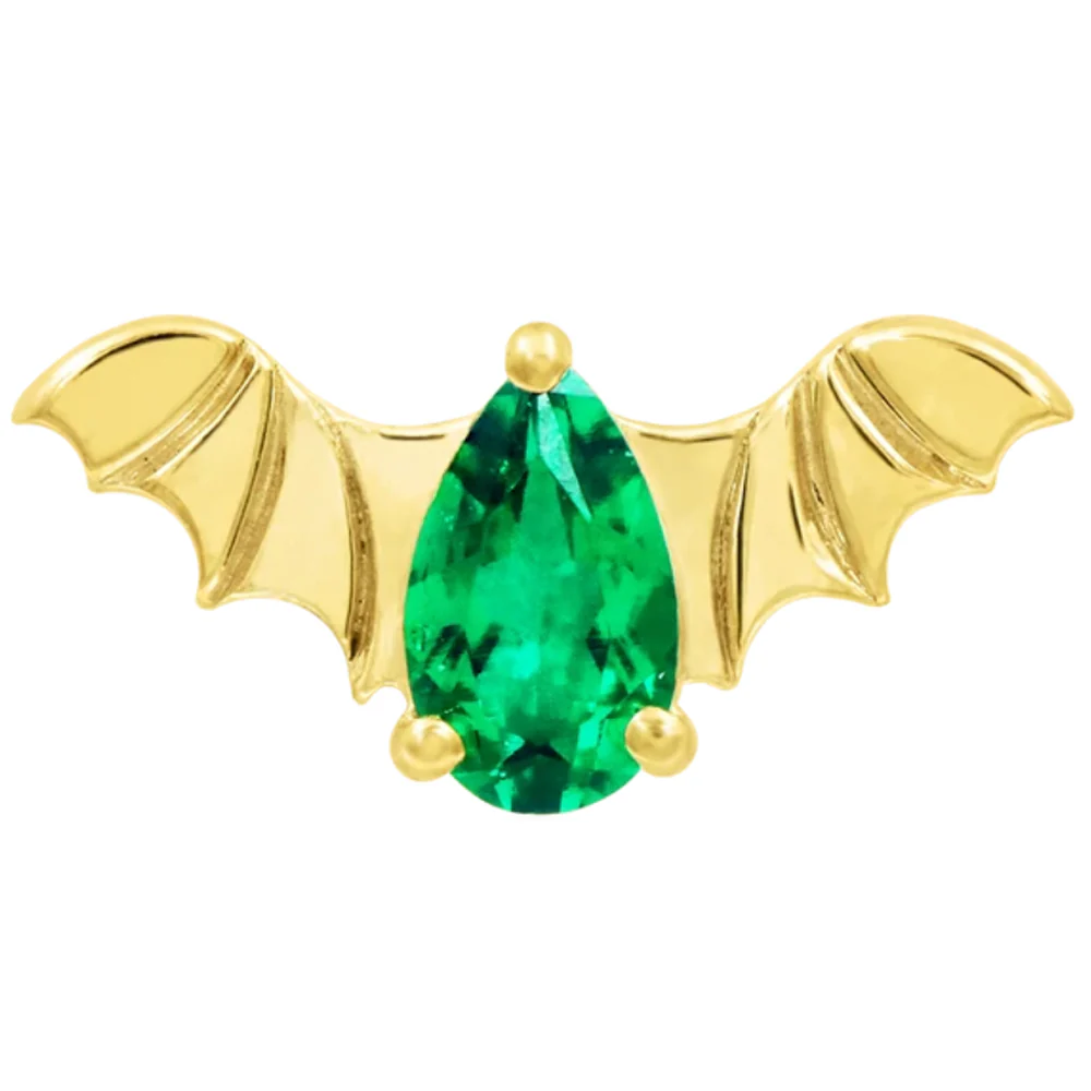 threadless: Bat End in Gold with CZ - Image 7