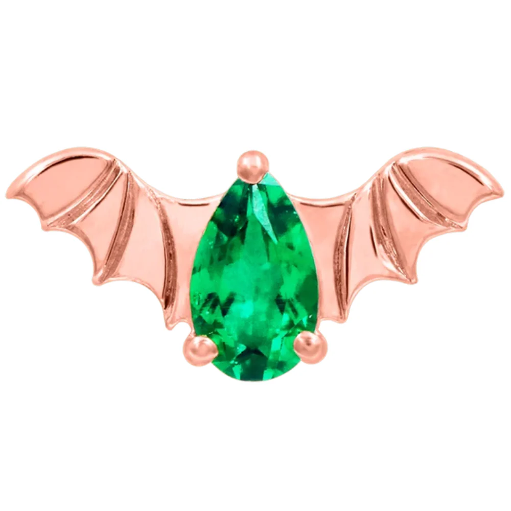 threadless: Bat End in Gold with CZ - Image 9