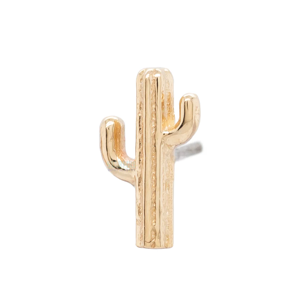 threadless: Cactus Pin in Gold - Image 3