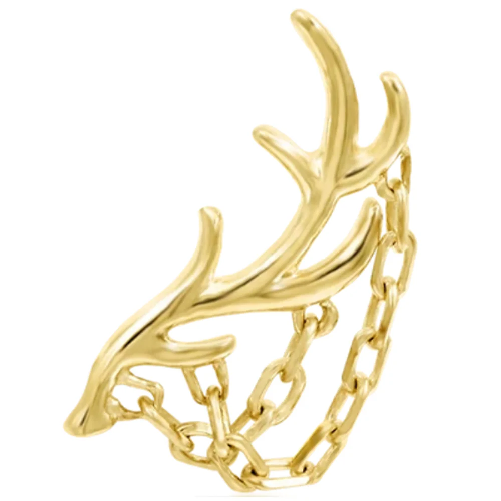 threadless: Chained Antler End in Gold - Image 2