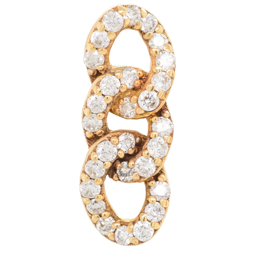 threadless: "Chainlink" End in Gold with Diamonds - Image 3
