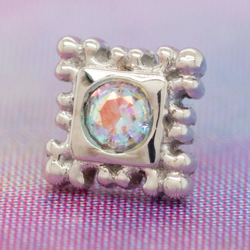 threadless: Flourish Illusion Pin in Gold with Mercury Mist Topaz - Image 2