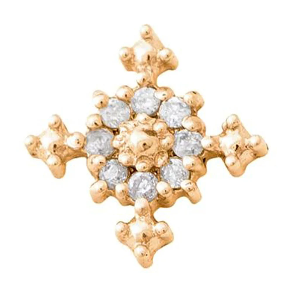 threadless: Idol Pin in Gold with Gemstones - Image 3