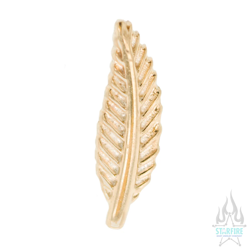 threadless: Long Leaf Pin in Gold - Image 3