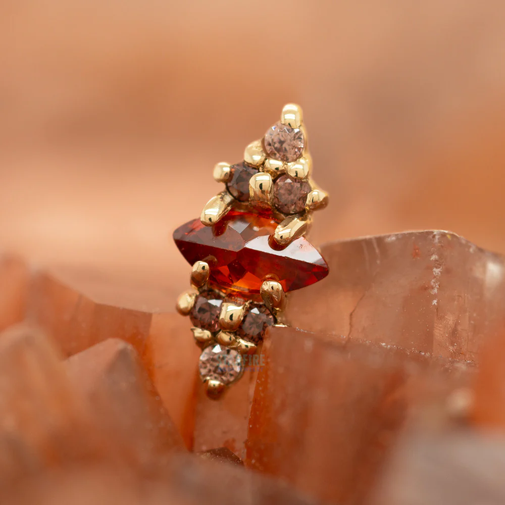 threadless: "Mimosa" Pin in Gold - 'Natural Mystic' collection - Image 2