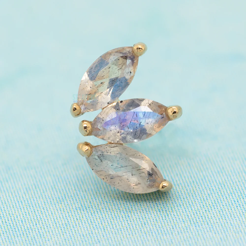 threadless: "Moet" End in Gold with Labradorite - Image 2